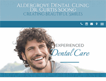 Tablet Screenshot of aldergrovedental.com